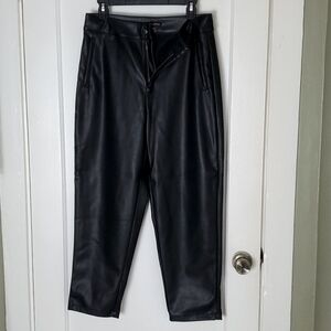 Faux leather pants size large